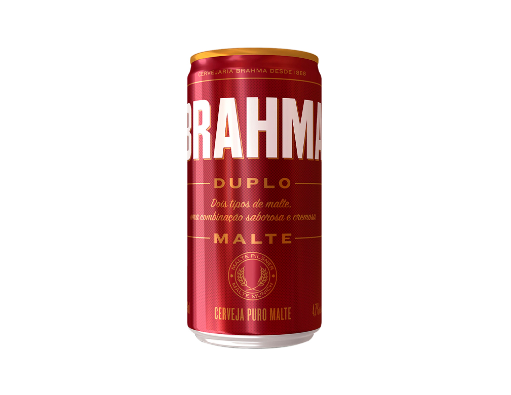 CERVEJA PEQUENA BRAHMA DUPLO MALTE LATA 269 ML (CX 15 LT)